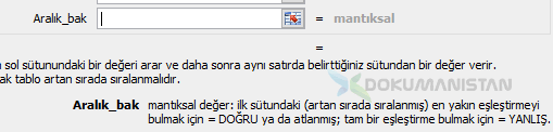Excel Aralık_bak 0 - DOĞRU 1 - YANLIŞ İfadelerinin Anlamı