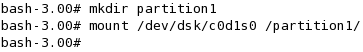 mkdir partition1