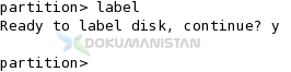 Partition Label
