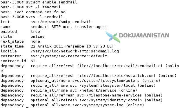 Scvadm&nbsp;enable&nbsp; sendmail