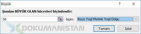 Koşullu Biçimlendirme Büyük Sayı