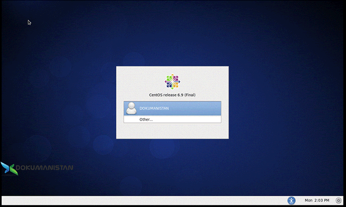 Centos 6 Login Ekranı