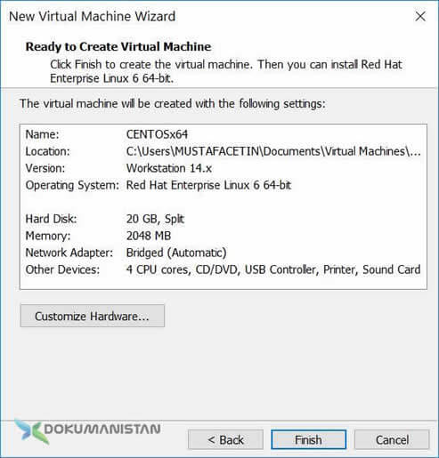 Ready to Create Virtual Machine