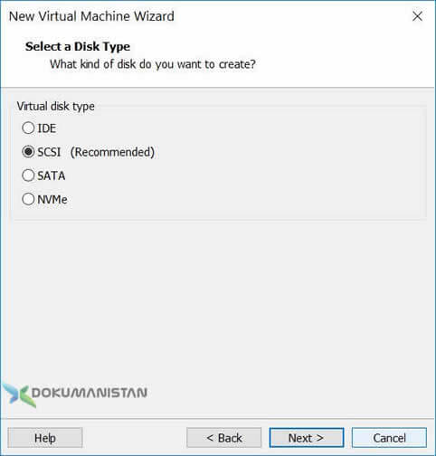 Select a Disk Type