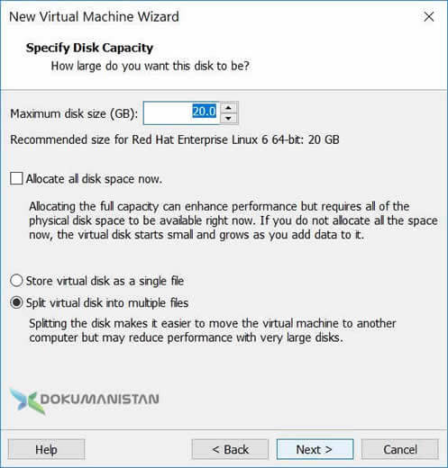 Specify Disk Capacity