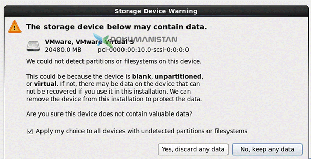 Storage Device Warning