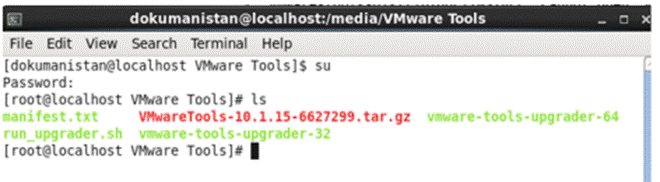 VMware Tools su ls