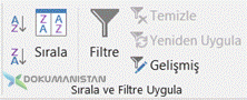 Sırala ve Filtre Uygula – Sort & Filter