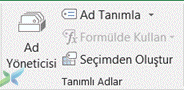 Tanımlı Adlar – Defined Names