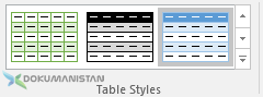 Table Styles - Tablo Stilleri