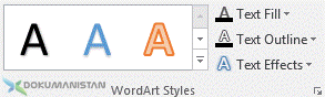 WordArt Styles - WordArt Stilleri