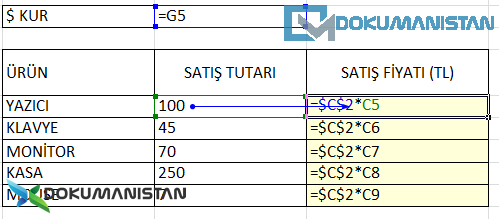 Formülleri Ok ile Gösterimi