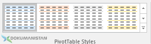 PivotTable Styles - Özet Tablo Stilleri