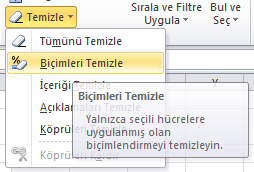 Biçimleri Temizle