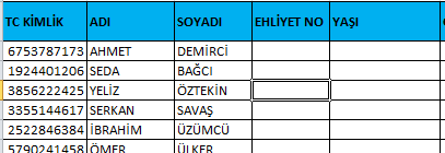 Veri Doğrulama İki Sayı Arası