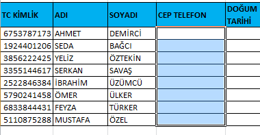 Veri Doğrulama Metin Uzunluğu Belirleme