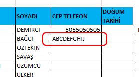 Veri Doğrulama Sayısal Değer Girilmesini Sağlamak