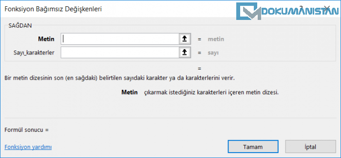SAĞDAN Fonksiyonu