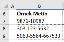 Sayısal Alanda Soldan Sayı Alma Liste