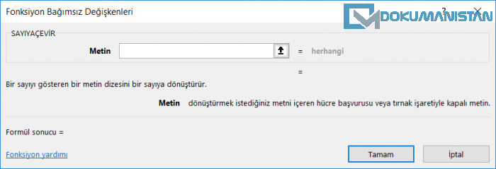 SAYIYAÇEVİR Fonksiyonu
