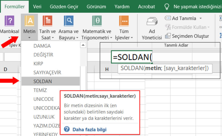 Soldan Fonksiyon Yeri