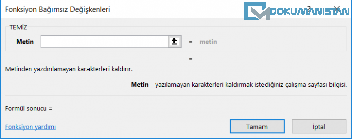 TEMÄ°Z Fonksiyonu (CLEAN Function)