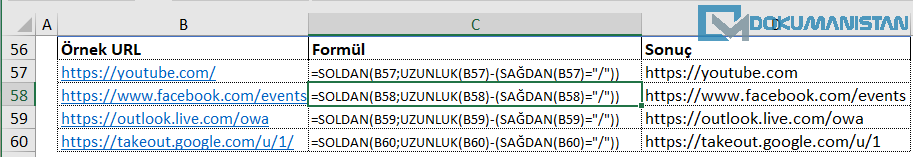 URL sonundaki karakteri varsa silmek Örneği
