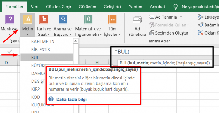 BUL Fonksiyonu