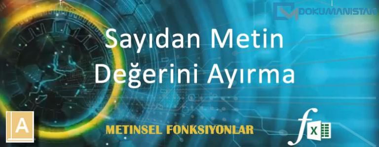 Excel Sayıdan Metin Değerini Ayırma