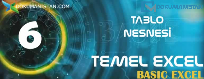 Excel Tablo Nesnesi
