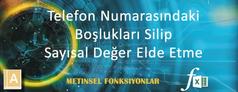 Telefondaki Boşlukları Silip Sayısal Değer Al