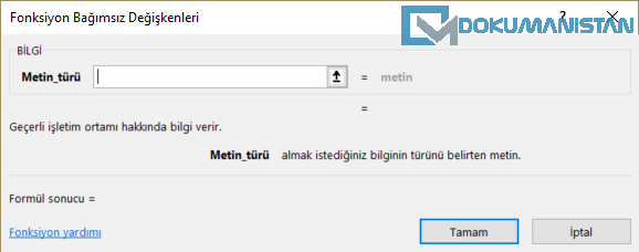 BİLGİ Fonksiyon Parametreleri