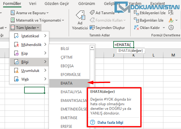 EHATA Fonksiyonu Nerede?