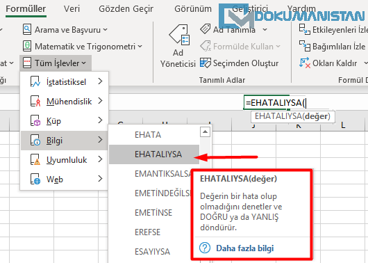 EHATALIYSA Fonksiyonu Nerede?