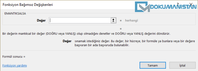 EMANTIKSALSA Fonksiyon Parametreleri
