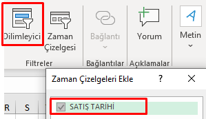 Excel Zaman Çizelgesi