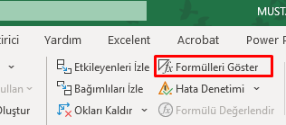 Formülleri Göster