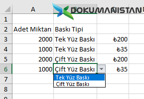 Veri Doğrulama Örneği