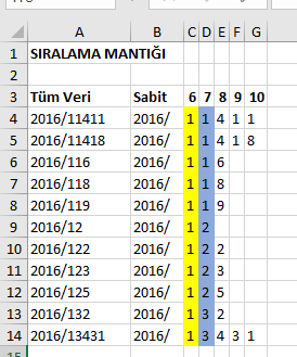 Metin Sıralama Örnek Verisi