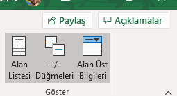 Genişle Daralt Düğmelerini Göster Sekmede