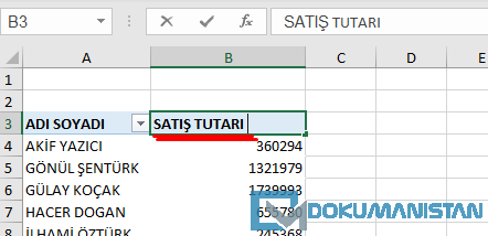 PivotTable Boşluklu Başlık Koyma Çözümü Tasarım