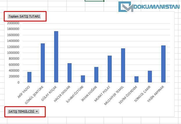 PivotChart Düğmeler Sorunu