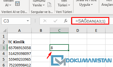 Filtrelemede Sağdan Fonksiyonu