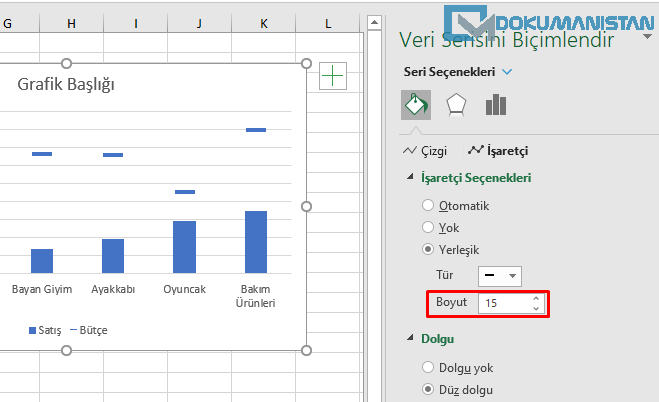 Çizgi Grafik Boyutlarını Artırma