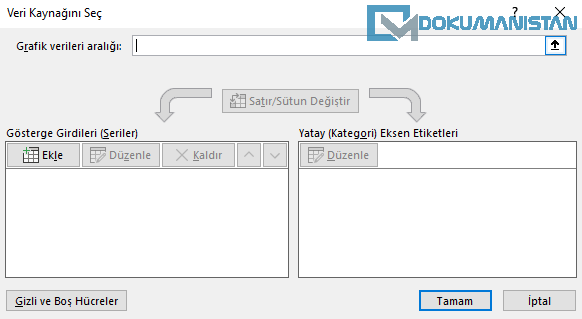 Excel Grafik Veri Kaynağı Seç