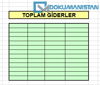 Veri Birleştir Toplam Giderler