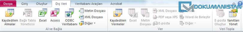 Access Dış Veri Sekmesi