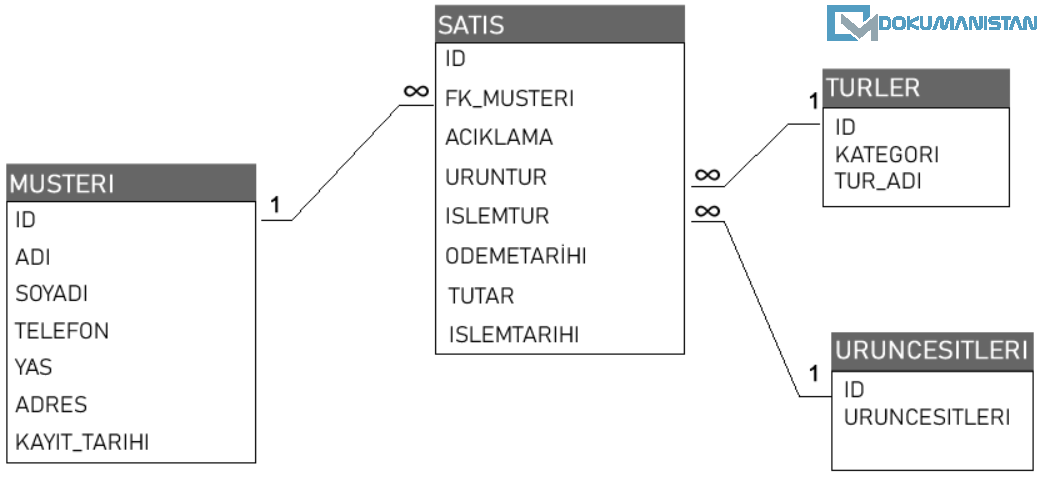 Access Örnek Database Dizaynı