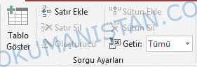 Sorgu Ayarları