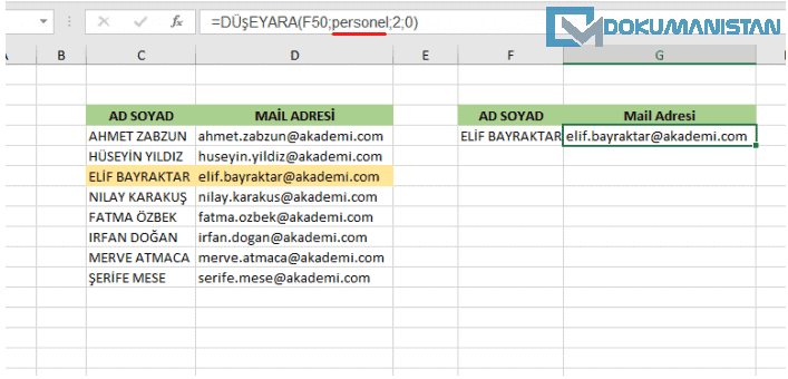 Tabloya İsim Ver